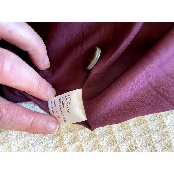 Broadway & Broome Madewell A Line Berry/Purple Button Front Midi Skirt Sz 0 - Picture 8 of 10